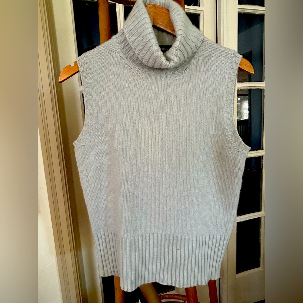 Ralph Lauren cashmere mock turtleneck vest